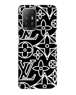Чехол для OPPO Reno 5z с картинкой «Черно-белый узор LV» Чехол для OPPO Reno 5z с картинкой «Черно-белый узор LV»