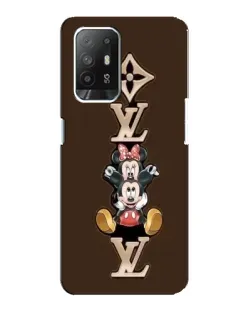 Чехол для OPPO Reno 5z с картинкой «LV и Микки Маус»