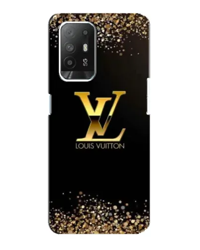 Чехол для OPPO Reno 5z с картинкой «LV — золотые искры»