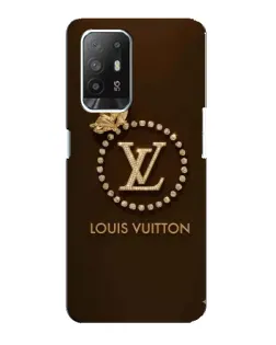 Чехол для OPPO Reno 5z с картинкой «LV — золотая печать»