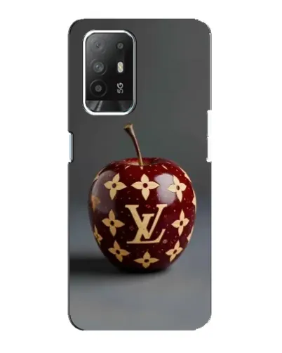 Чехол для OPPO Reno 5z с картинкой «Красное яблоко LV»