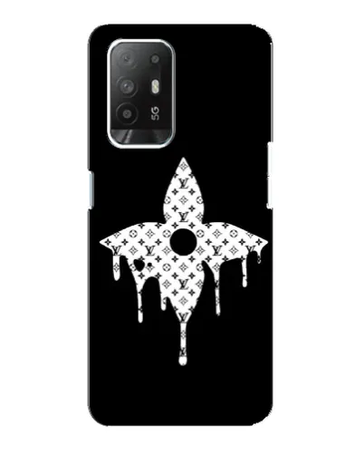 Чехол для OPPO Reno 5z с картинкой «Цветочная монограмма»