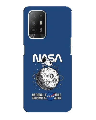 Чехол для OPPO Reno 5z с картинкой «NASA — лунная миссия»