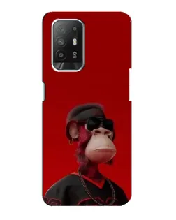 Чехол для OPPO Reno 5z с картинкой «Bored Ape в красном»