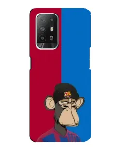 Чехол для OPPO Reno 5z с картинкой «Bored Ape — фанат Барсы»