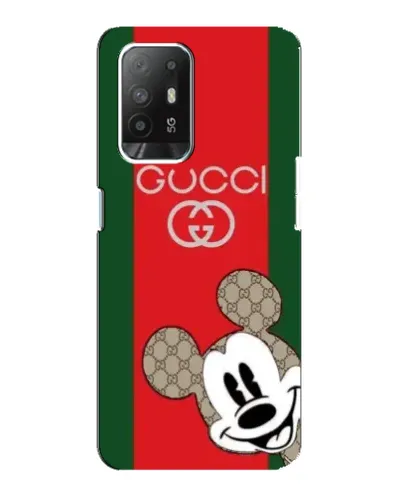 Чехол для OPPO Reno 5z с картинкой «Gucci — полосы и Микки» Чехол для OPPO Reno 5z с картинкой «Gucci — полосы и Микки»