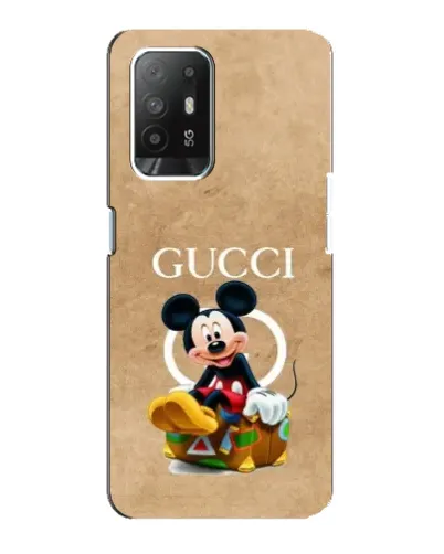 Чехол для OPPO Reno 5z с картинкой «Микки Маус Gucci — крафт» Чехол для OPPO Reno 5z с картинкой «Микки Маус Gucci — крафт»