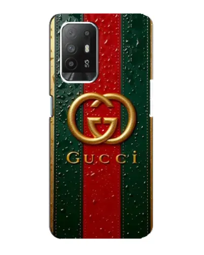 Чехол для OPPO Reno 5z с картинкой «Gucci — фирменная полоса и золото» Чехол для OPPO Reno 5z с картинкой «Gucci — фирменная полоса и золото»