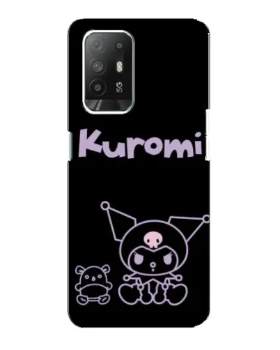Чехол для OPPO Reno 5z с картинкой «Kuromi — черный минимализм»
