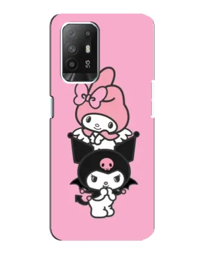 Чехол для OPPO Reno 5z с картинкой «My Melody и Kuromi»