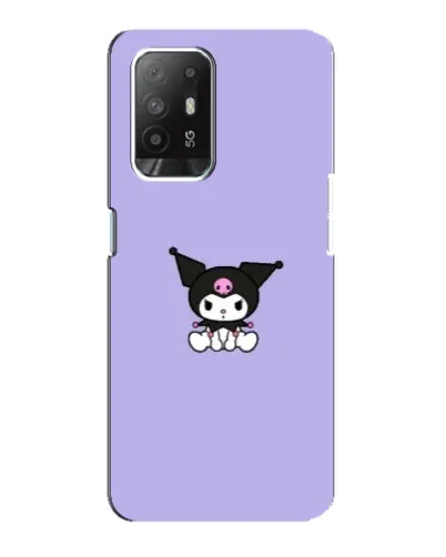 Чехол для OPPO Reno 5z с картинкой «Kuromi — фиолетовый минимализм»