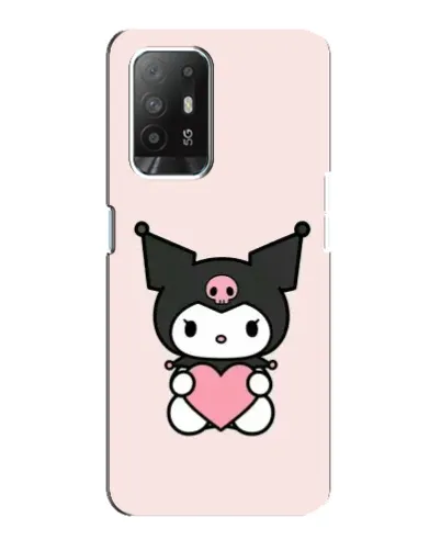 Чехол для OPPO Reno 5z с картинкой «Kuromi и сердце»