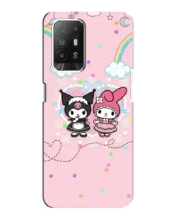 Чехол для OPPO Reno 5z с картинкой «My Melody и Kuromi» Чехол для OPPO Reno 5z с картинкой «My Melody и Kuromi»