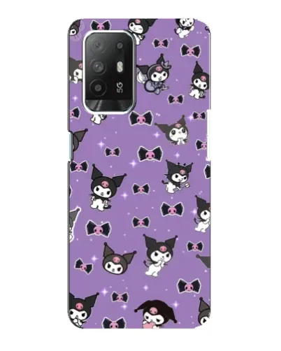 Чехол для OPPO Reno 5z с картинкой «Kuromi — паттерн»