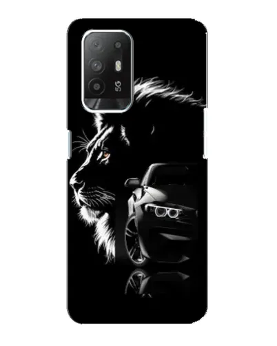 Чехол для OPPO Reno 5z с картинкой «BMW и лев» Чехол для OPPO Reno 5z с картинкой «BMW и лев»