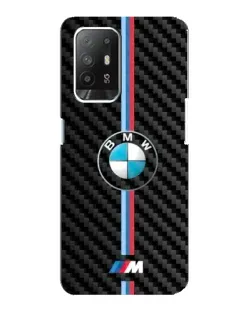 Чехол для OPPO Reno 5z с картинкой «Эмблема BMW и карбон»