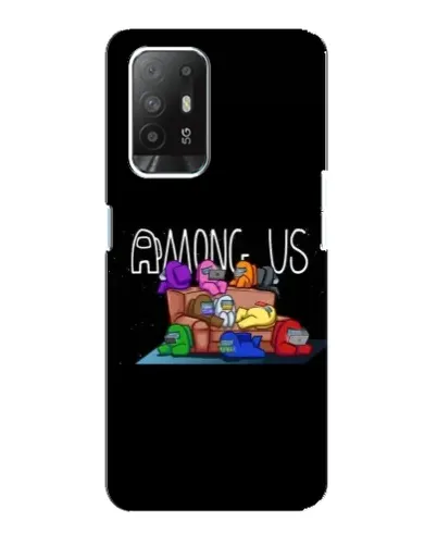 Чехол для OPPO Reno 5z с картинкой «Логотип Among Us»