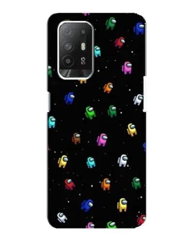 Чехол для OPPO Reno 5z с картинкой «Экипаж Among Us»