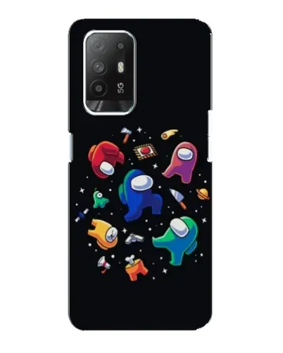 Чехол для OPPO Reno 5z с картинкой «Among Us космос»