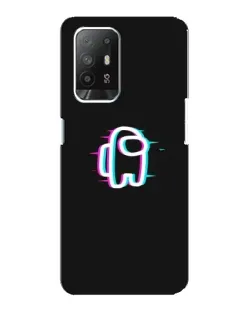 Чехол для OPPO Reno 5z с картинкой «Among Us неон»