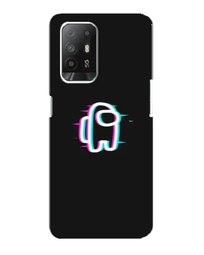 Чехол для OPPO Reno 5z с картинкой «Among Us неон»