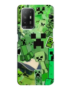 Чехол для OPPO Reno 5z с картинкой «Криперы Minecraft» Чехол для OPPO Reno 5z с картинкой «Криперы Minecraft»