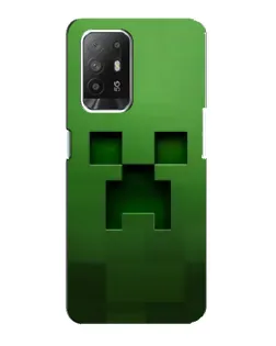 Чехол для OPPO Reno 5z с картинкой «Крипер микро-дизайн» Чехол для OPPO Reno 5z с картинкой «Крипер микро-дизайн»