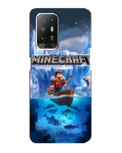Чехол для OPPO Reno 5z с картинкой «Minecraft ледяной мир»