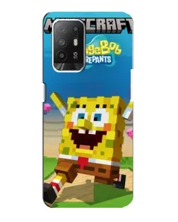 Чехол для OPPO Reno 5z с картинкой «Губка Боб Minecraft» Чехол для OPPO Reno 5z с картинкой «Губка Боб Minecraft»