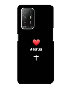 Чехол для OPPO Reno 5z с картинкой «Сердце - Jesus» Чехол для OPPO Reno 5z с картинкой «Сердце - Jesus»