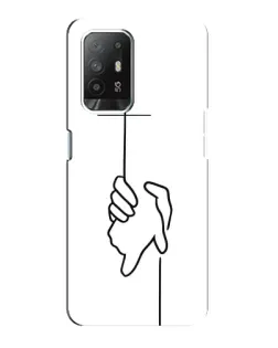Чехол для OPPO Reno 5z с картинкой «Рука держит» Чехол для OPPO Reno 5z с картинкой «Рука держит»