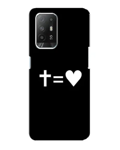 Чехол для OPPO Reno 5z с картинкой «Крест и Сердце» Чехол для OPPO Reno 5z с картинкой «Крест и Сердце»