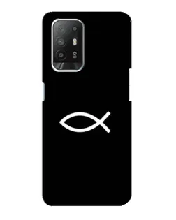 Чехол для OPPO Reno 5z с картинкой «Символ рыбы Jesus»