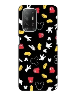 Чехол для OPPO Reno 5z с картинкой «Графический принт лапок»