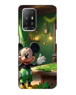 Чехол для OPPO Reno 5z с картинкой «Микки в мастерской»