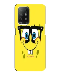 Чехол для OPPO Reno 5z с картинкой «Минималистичный Спанч Боб»