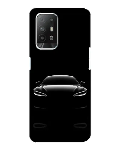 Чехол для OPPO Reno 5z с картинкой «Силуэт Tesla Night»