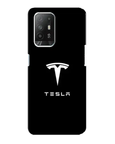 Чехол для OPPO Reno 5z с картинкой «Tesla White Logo»