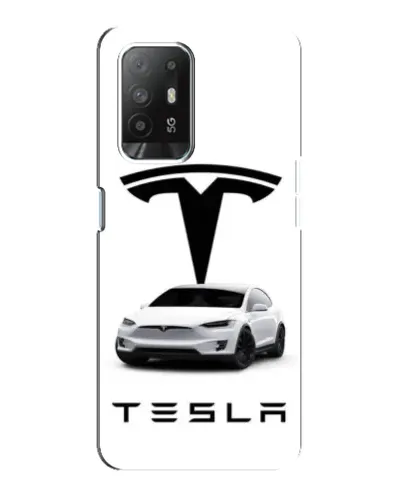 Чехол для OPPO Reno 5z с картинкой «Tesla White Style»