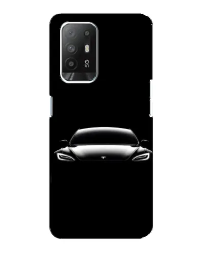 Чехол для OPPO Reno 5z с картинкой «Фары Tesla Night»