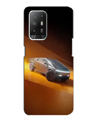 Чехол для OPPO Reno 5z с картинкой «Cybertruck в пустыне»