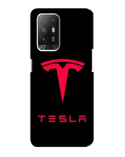 Чехол для OPPO Reno 5z с картинкой «Tesla Red Logo»