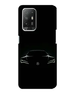 Чехол для OPPO Reno 5z с картинкой «Mercedes — силуэт авто» Чехол для OPPO Reno 5z с картинкой «Mercedes — силуэт авто»