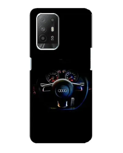 Чехол для OPPO Reno 5z с картинкой «Салон Audi — руль»