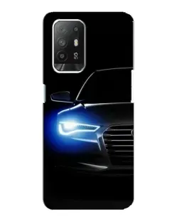 Чехол для OPPO Reno 5z с картинкой «Неоновый взгляд Audi»
