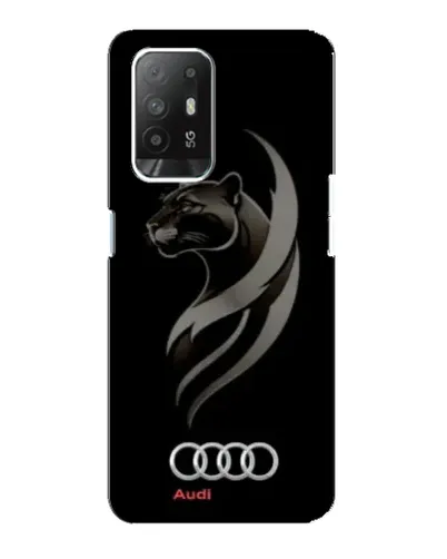 Чехол для OPPO Reno 5z с картинкой «Графика — пантера и Audi»