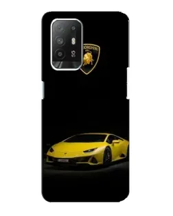Чехол для OPPO Reno 5z с картинкой «Lamborghini желтый акцент»