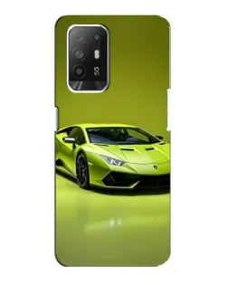 Чехол для OPPO Reno 5z с картинкой «Салатовый Lamborghini Huracan»