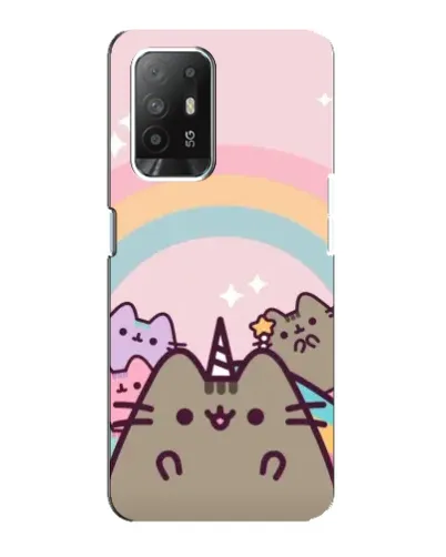 Чехол для OPPO Reno 5z с картинкой «Единорог Pusheen» Чехол для OPPO Reno 5z с картинкой «Единорог Pusheen»