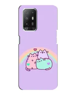 Чехол для OPPO Reno 5z с картинкой «Радужные Пушины» Чехол для OPPO Reno 5z с картинкой «Радужные Пушины»
